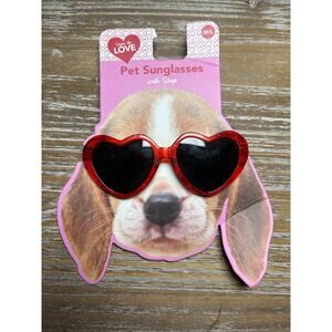 Share the Love FB104-M/L Red Pet Sunglasses with Strap for M/L Dogs